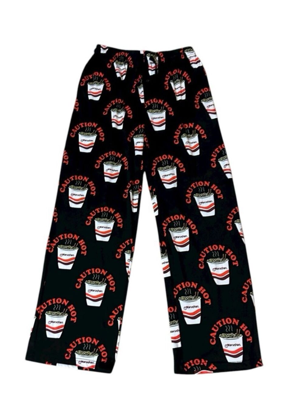 Maruchan Ramen lounge pants pockets hot noodle button peep hole indie vanguard